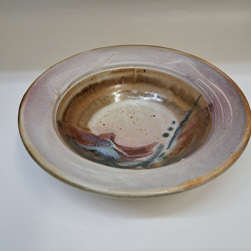 #260214 Serving Bowl Pale Violet Absract $22 at Hunter Wolff Gallery